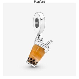 Authentic Pandora Murano Glass Bubble Tea Dangle Charm.
